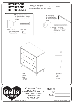 Delta Children Tribeca 3 Drawer Dresser Manuel utilisateur