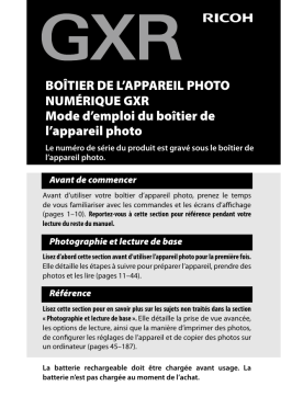 Nikon GXR Mode d'emploi