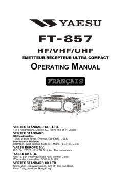 YAESU FT-857 Manuel utilisateur