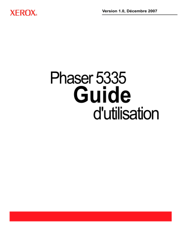 Xerox 5335 Phaser Mode d'emploi | Fixfr