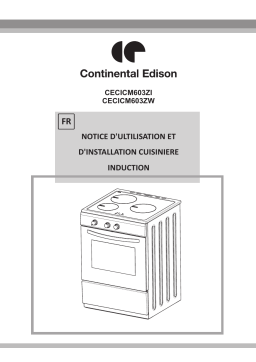 CONTINENTAL EDISON CECICM603ZW Cuisinière Manuel utilisateur