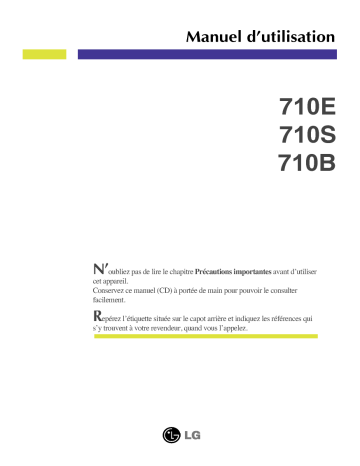 Manuel du propriétaire | LG 710SK Manuel utilisateur | Fixfr