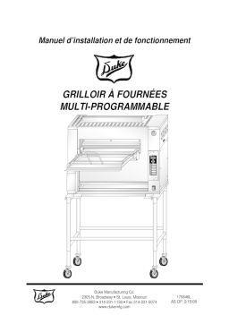Duke Manufacturing FBB Manuel utilisateur
