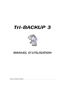 Tri-Edre Tri-Backup 3 Manuel utilisateur