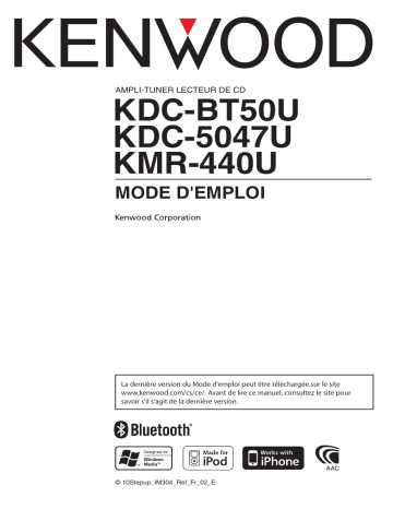 Manuel du propriétaire | Kenwood KMR-440U Manuel utilisateur | Fixfr