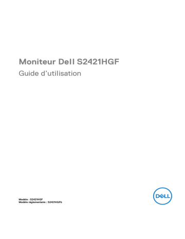 Dell Gaming S2421HGF electronics accessory Manuel utilisateur | Fixfr