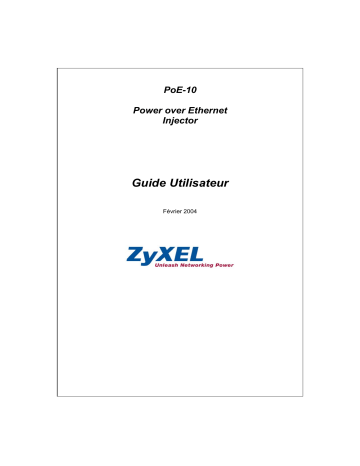 Manuel du propriétaire | ZyXEL ZYAIR POE-10 Manuel utilisateur | Fixfr