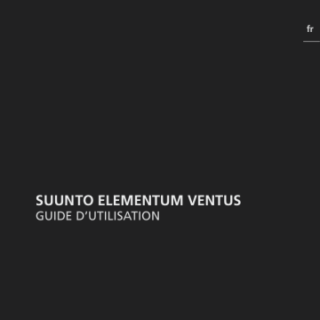 Manuel du propriétaire | Suunto Elementum Ventus Manuel utilisateur | Fixfr