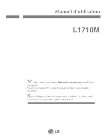 LG L1710M Manuel du propriétaire | Fixfr