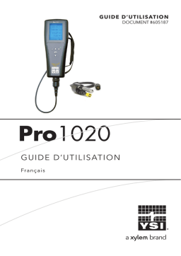 YSI Pro1020 Manuel utilisateur