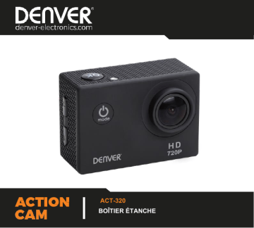 ACT-320BLUE | ACT-320SILVERMK2 | Denver ACT-320 Action camera Manuel utilisateur | Fixfr