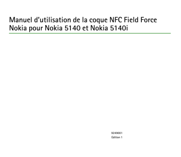 Manuel du propriétaire | Nokia 5140i Manuel utilisateur | Fixfr