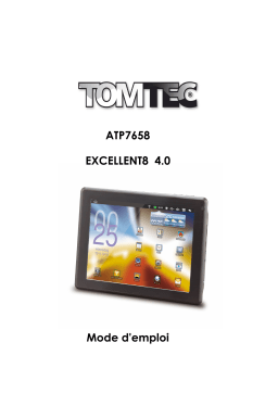 Tomtec ATP7658 - EXCELLENT8 Android 4.0 Manuel utilisateur