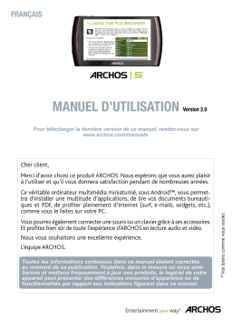 Archos 5 Manuel utilisateur