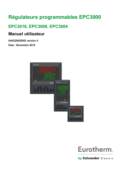 Eurotherm Régulateurs programmables EPC3000 EPC3016, EPC3008, EPC3004 Manuel du propriétaire