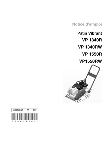 Wacker Neuson VP1550R Single direction Vibratory Plate Manuel utilisateur | Fixfr