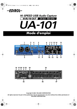 Edirol UA-101 Manuel utilisateur