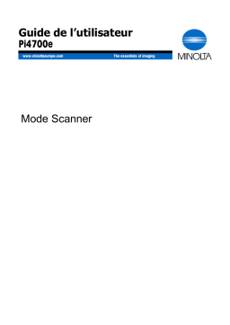 Konica Minolta PI4700E SCANNER MODE Manuel utilisateur