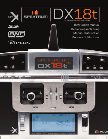 Spektrum DX18T 18-Channel Transmitter Only Mode 1-4 Manuel utilisateur | Fixfr