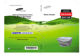 Samsung SCX-1100 Manuel utilisateur