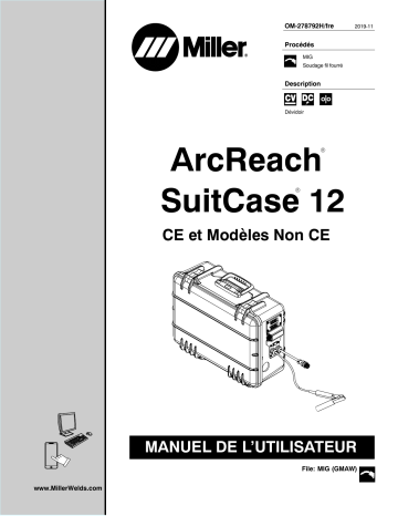 NA033116U | Manuel du propriétaire | Miller ARCREACH SUITCASE 12 Manuel utilisateur | Fixfr