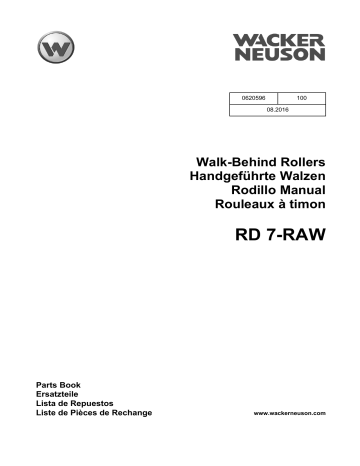 Wacker Neuson RD7-RAW Tandem Roller Manuel utilisateur | Fixfr