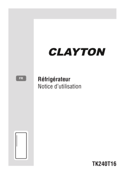 Clayton TK240T16 Réfrigérateur Manuel utilisateur