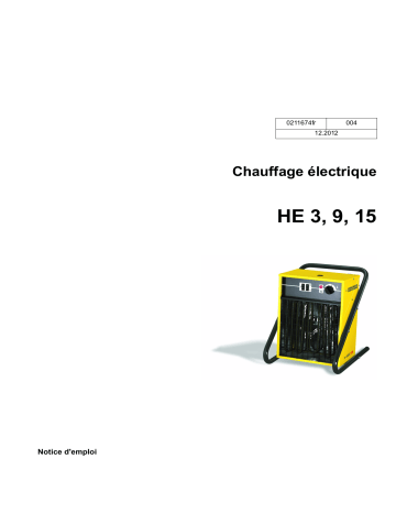 HE9 | HE3 | Wacker Neuson HE15 Direct Fired Air Heater Manuel utilisateur | Fixfr