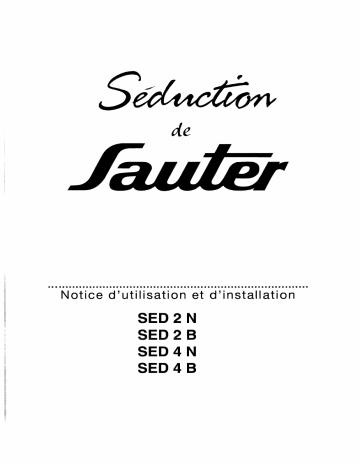 SED2B | SED2N | SED4B | Manuel du propriétaire | sauter SED4N Manuel utilisateur | Fixfr