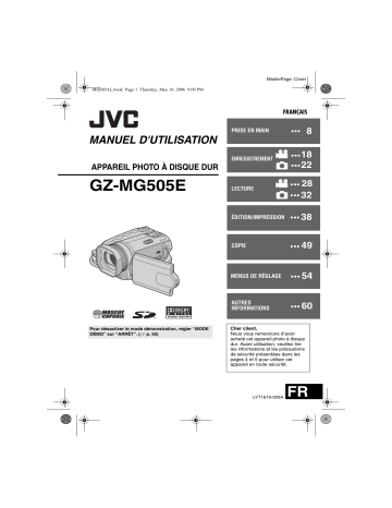 JVC GZ MG505E Manuel utilisateur | Fixfr