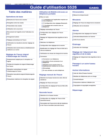 Mode d'emploi | Casio 5526 Manuel utilisateur | Fixfr