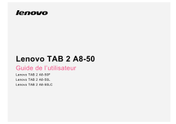 Lenovo Tab 2 A8-50 Manuel utilisateur