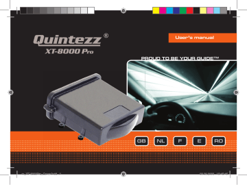 Manuel du propriétaire | Quintezz XT-8000 Pro Manuel utilisateur | Fixfr