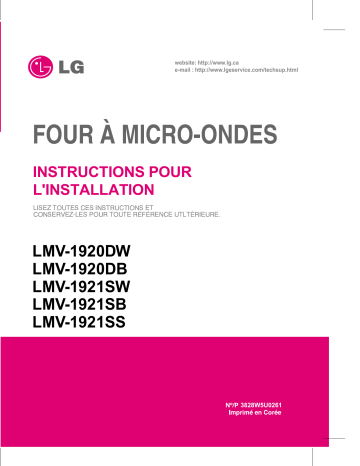 MV-184SC | MV-187SJ | LG MV-184DC Guide d'installation | Fixfr