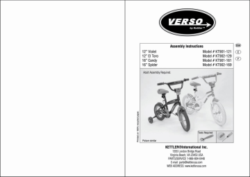 Kettler KT901-121 Bicycle User Manual | Fixfr