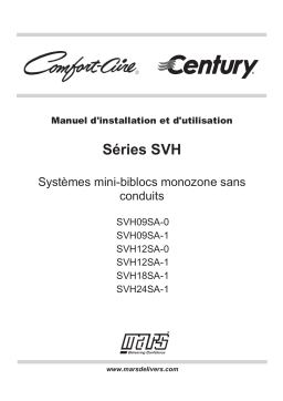 Century A-SVH12SA-1 12K MINISPLIT HP INVERTER Manuel utilisateur