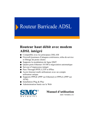 Manuel du propriétaire | SMC 7404BRA Manuel utilisateur | Fixfr