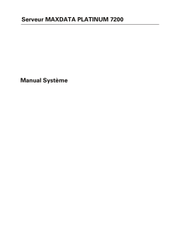 MAXDATA P7200 SYSTEM Manuel utilisateur