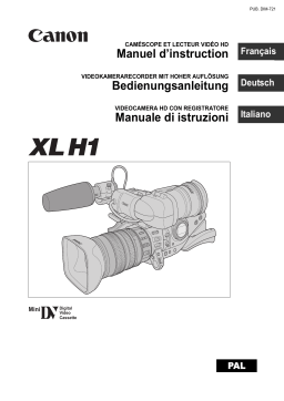 Canon XL H1 Manuel utilisateur