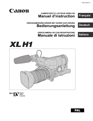 Mode d'emploi | Canon XL H1 Manuel utilisateur | Fixfr