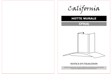 Manuel du propriétaire | California CF9(A) Hotte aspirante Manuel utilisateur | Fixfr