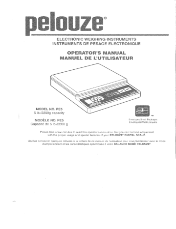 Dymo PE5 Scale User Manual | Fixfr