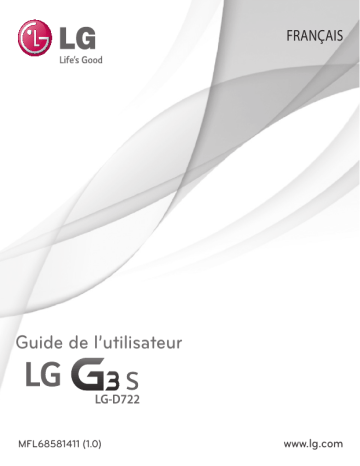 G3 s | Mode d'emploi | LG Série D722 Manuel utilisateur | Fixfr