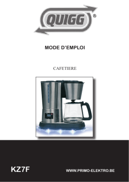 Quigg KZ7F Cafetière Manuel utilisateur