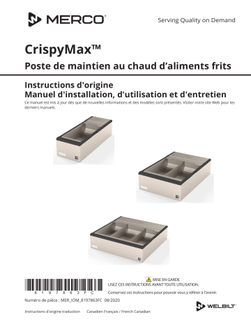 Merco Products CrispyMax™ Crisp and Ready Serving Station Manuel utilisateur | Fixfr