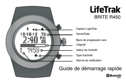 LifeTrak Brite R450 Manuel utilisateur