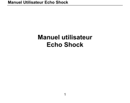 Echo Mobiles Shock Manuel utilisateur