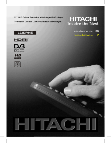 Manuel du propriétaire | Hitachi L22DP04E Manuel utilisateur | Fixfr