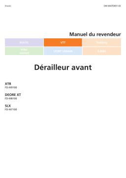 Shimano FD-M9100 Dérailleur avant Manuel utilisateur