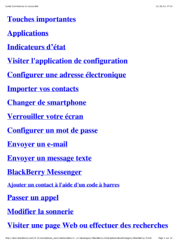 Blackberry Torch 9860 v7.1 Manuel utilisateur